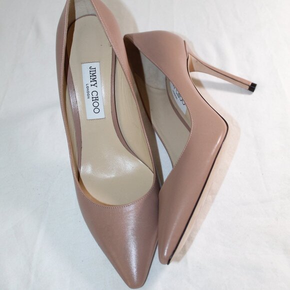 NWOB Jimmy Choo Heels Pumps Classic Romy Stiletto Pump Leather 41 - Picture 3 of 8
